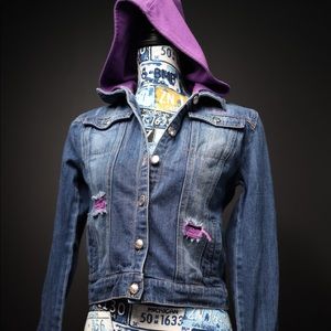 Baby Phat girls denim jacket. Juniors XL EUC